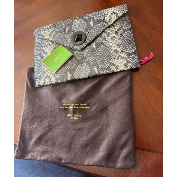 Kate Spade Tote Large Bristol Drive Croc Embossed Leather  New W/ Dust Bag /tag Kate Spade Snakeskin Clutch Great Condition